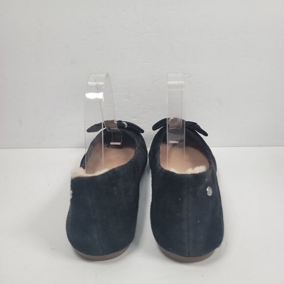 UGG Women's Black Suede Bow Flats S/N 1007667 US Size 8 - Picture 4 of 8